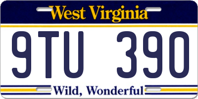 WV license plate 9TU390