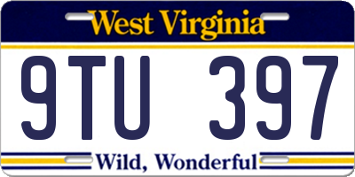WV license plate 9TU397