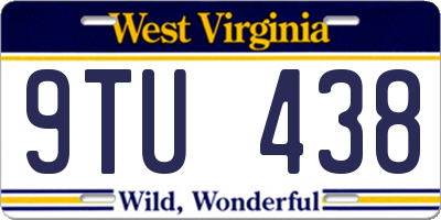 WV license plate 9TU438