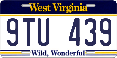WV license plate 9TU439