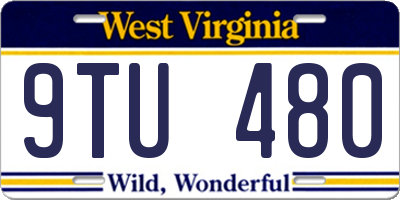 WV license plate 9TU480