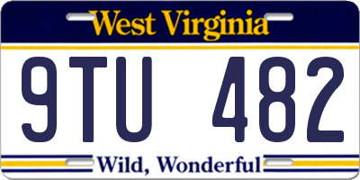 WV license plate 9TU482