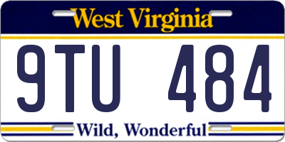 WV license plate 9TU484