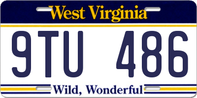 WV license plate 9TU486