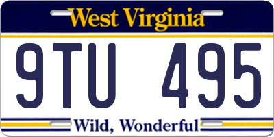 WV license plate 9TU495