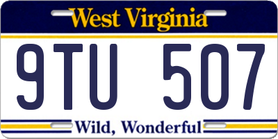 WV license plate 9TU507