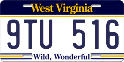 WV license plate 9TU516