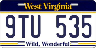 WV license plate 9TU535
