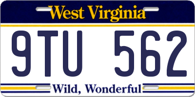 WV license plate 9TU562
