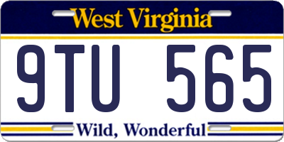 WV license plate 9TU565