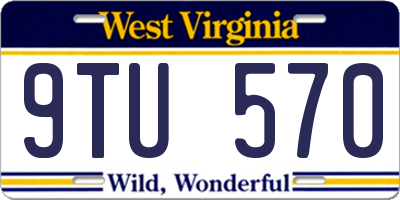 WV license plate 9TU570