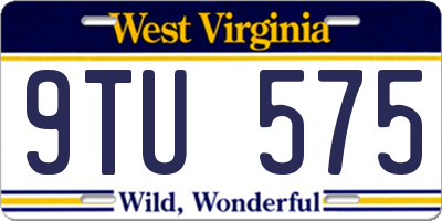WV license plate 9TU575