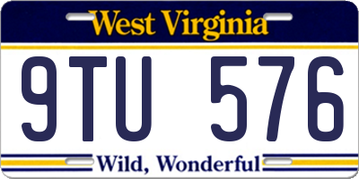 WV license plate 9TU576