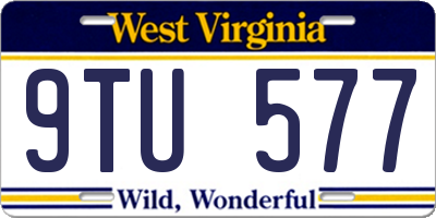 WV license plate 9TU577