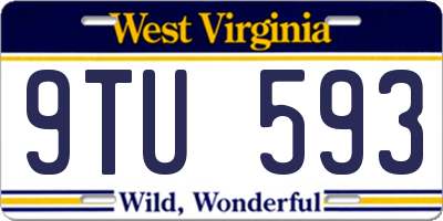 WV license plate 9TU593