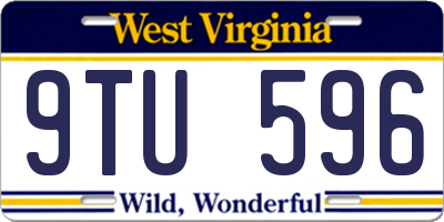 WV license plate 9TU596