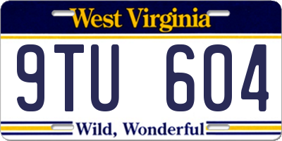 WV license plate 9TU604
