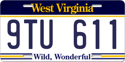WV license plate 9TU611