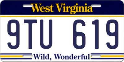 WV license plate 9TU619