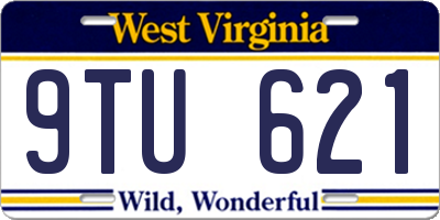 WV license plate 9TU621