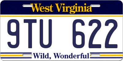 WV license plate 9TU622