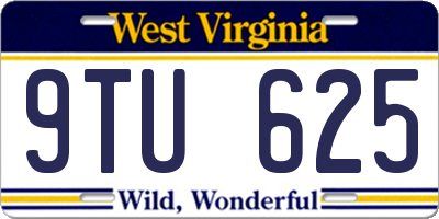 WV license plate 9TU625