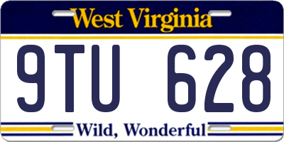 WV license plate 9TU628