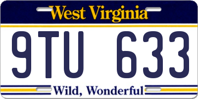 WV license plate 9TU633