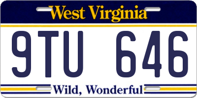 WV license plate 9TU646