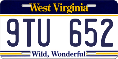 WV license plate 9TU652