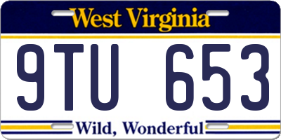 WV license plate 9TU653