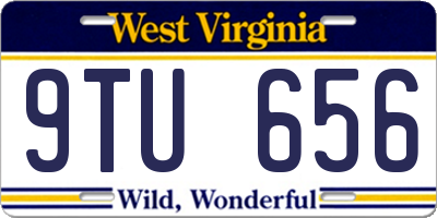 WV license plate 9TU656