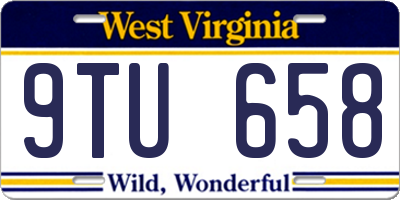 WV license plate 9TU658