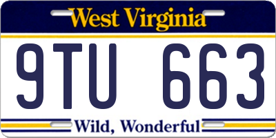 WV license plate 9TU663