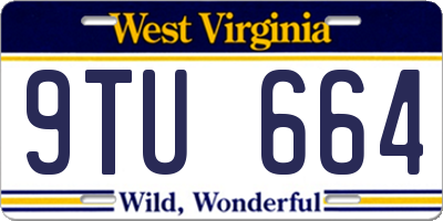 WV license plate 9TU664