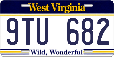 WV license plate 9TU682