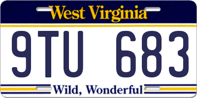 WV license plate 9TU683