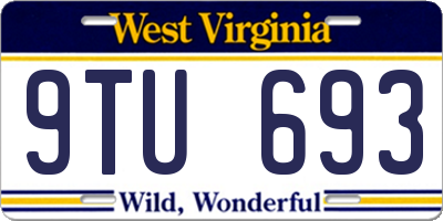 WV license plate 9TU693