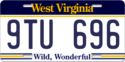 WV license plate 9TU696