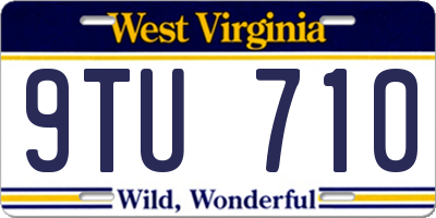 WV license plate 9TU710