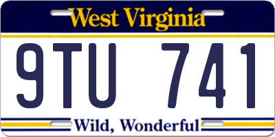 WV license plate 9TU741