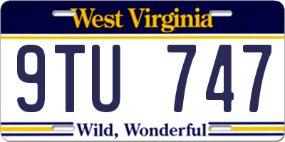 WV license plate 9TU747