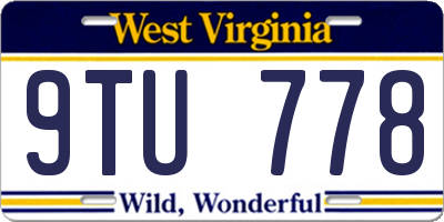 WV license plate 9TU778