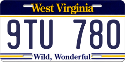 WV license plate 9TU780