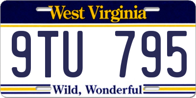 WV license plate 9TU795