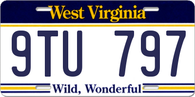 WV license plate 9TU797