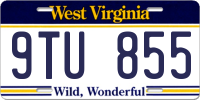 WV license plate 9TU855