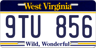 WV license plate 9TU856