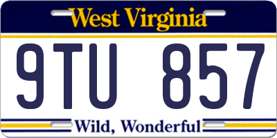 WV license plate 9TU857