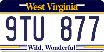 WV license plate 9TU877